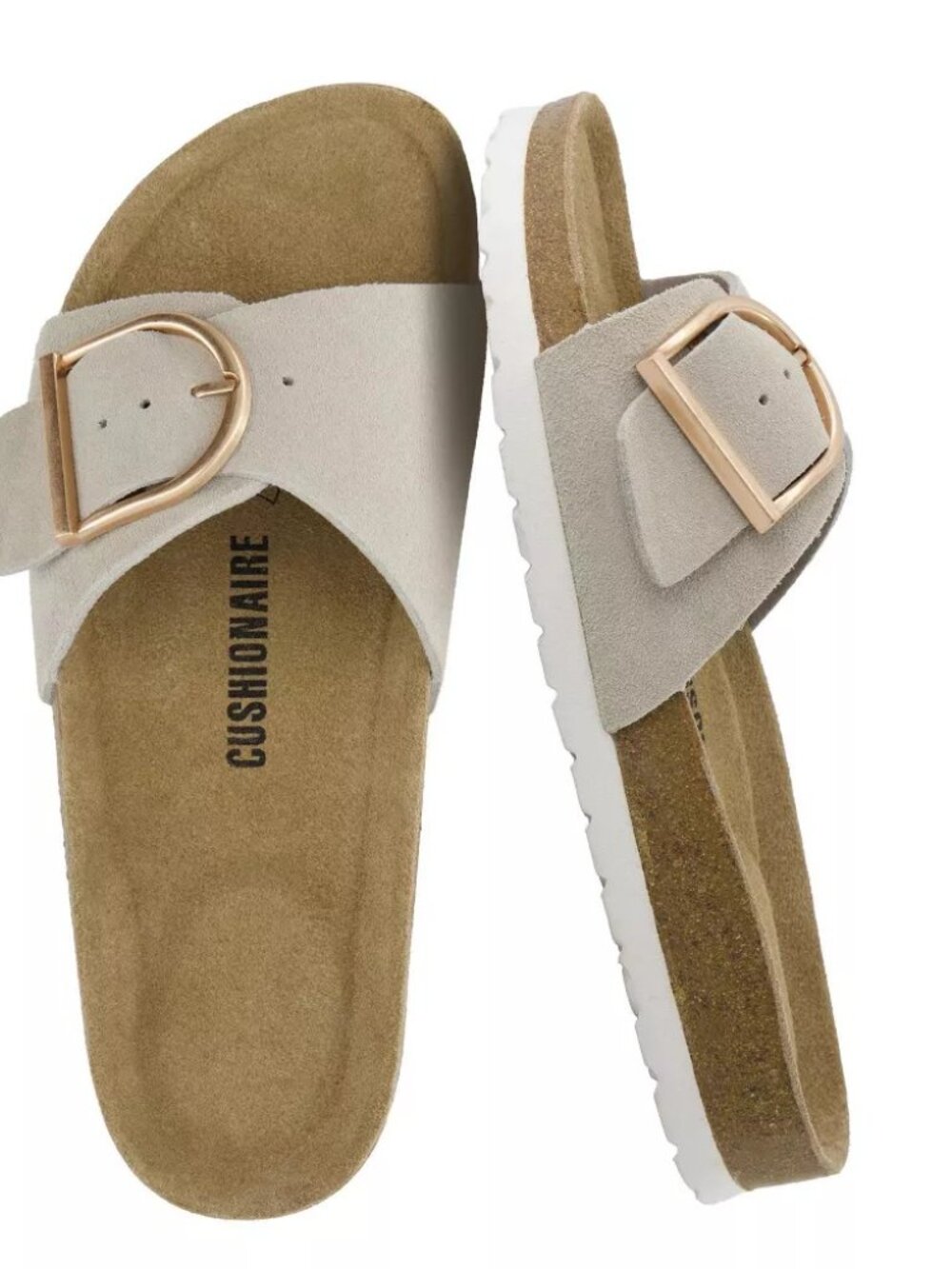 CUSHIONAIRE Leeds Size 8 Genuine Leather Suede with Statement Buckle NWT